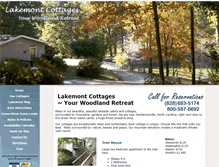 Tablet Screenshot of lakemontcottages.com